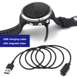 Create idea 2PCS 1m Magnetic Connector USB Charging Cable Compatible with Suunto 9 Spartan EON Core Ultra HR 9 Bar D5 Smart Watch - Black