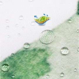 HUAZIYU Cute Little Hippo Blue Ocean Swimming, Funny Animal Poster Manatee, Modern Shower Curtain Sets for Bathroom Fabric Washable Digital Printing Decor with 12 Hooks, 72 x 72 in