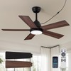 SPACORA 42 Inch Ceiling Fan with Light, Black Ceiling Fans