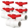 ERGAOBOY 5Pcs PVC Ball Valves, 25MM Water Pipe Shut-Off Valve
