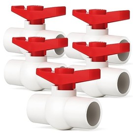 ERGAOBOY 5Pcs PVC Ball Valves, 25MM Water Pipe Shut-Off Valve Socket for Cold Water Supply Lines, Irrigation Pipe Fitting System