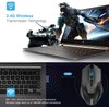 TECKNET Wireless Gaming Mouse 2.4G Optical USB Computer Mice, 8
