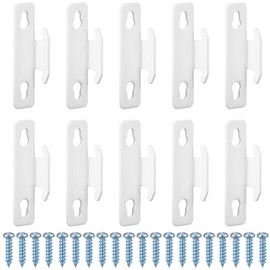Sratte Curtain Rod Bracket Curtain Rod Single Bracket Curtain Hardware Brackets Spreader Wall Bracket Hooks with Screws Window Hardware Rod Holders for Kitchen Accessories Supply(White, 10 Pcs)