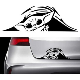 Sticker inspirado en Baby Yoda Calcomanía Vinilo Resistente al Agua/UV, Universal para Auto, Moto, Casco, Laptop