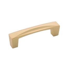 Hickory Hardware H076129-FUB Crest Collection Pull, 3 Inch Center to Center, Flat Ultra Brass