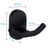 BOOKARROW Matte Black Bathroom Towel Hooks, Wall Mounted Heavy Duty