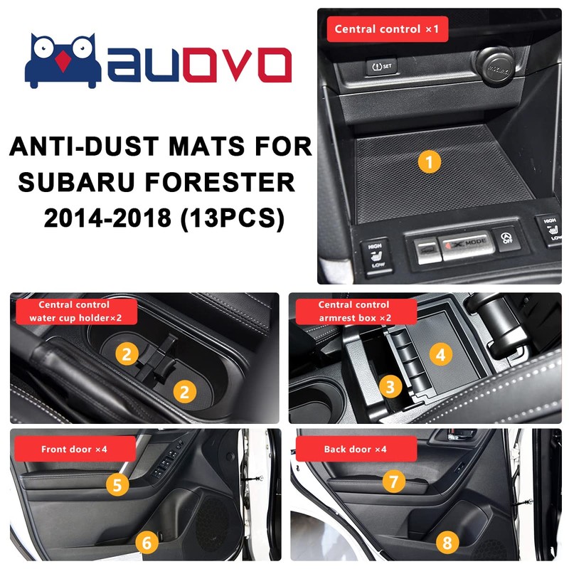 Auovo Anti Dust Mats Compatible with Subaru Forester Accessories 2014-2018