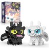 IBLOTIME Micro Dragon Building Set, Black & White Dragons, 1158