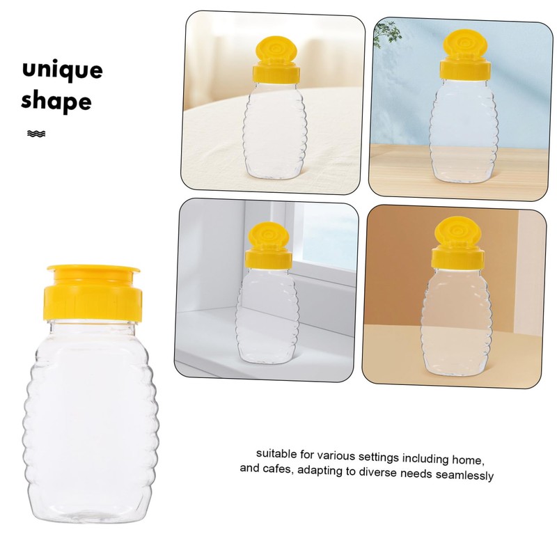 BIUDECO 108ml Squeeze Honey Bottle Dispenser Flip Lid Leakproof Containers