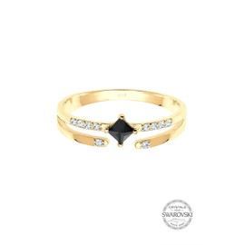 Elli Women's Modern Ring with Zirconia Stones with Crystal in 925 Sterling Silver, Crystal, Cubic Zirconia