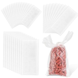 Dbuwqips Pack of 200 PVA Bags Fishing PVA Bags Kod Bags PVA + Bag PVA Bag PVA Bags Carp Fishing Bait Bags for Dissolving Fishing Bait, Pellet Bait, Carp Bait, White, Fishing