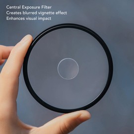 VBESTLIFE 77mm Center Exposure Lens Filter, Special Effects Filter for Center Spot Hole Exposure Special Effects 50-85mm Zoom Lens, Dreamy Soft Focus
