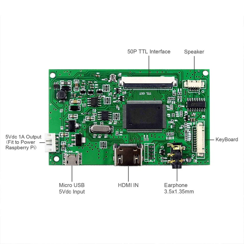 VSDISPLAY 7" 7 inch 1024x600 400nit 50 pins IPS LCD