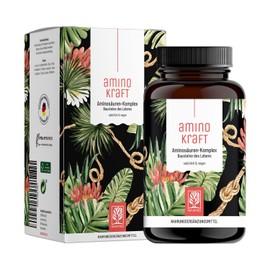 Amino Acids Complex High Dose - 180 Vegan Amino Tablets with 1000 mg per Daily Dose with 12 Different Amino Acids - EAA Pattern Pellets by NATURTREU