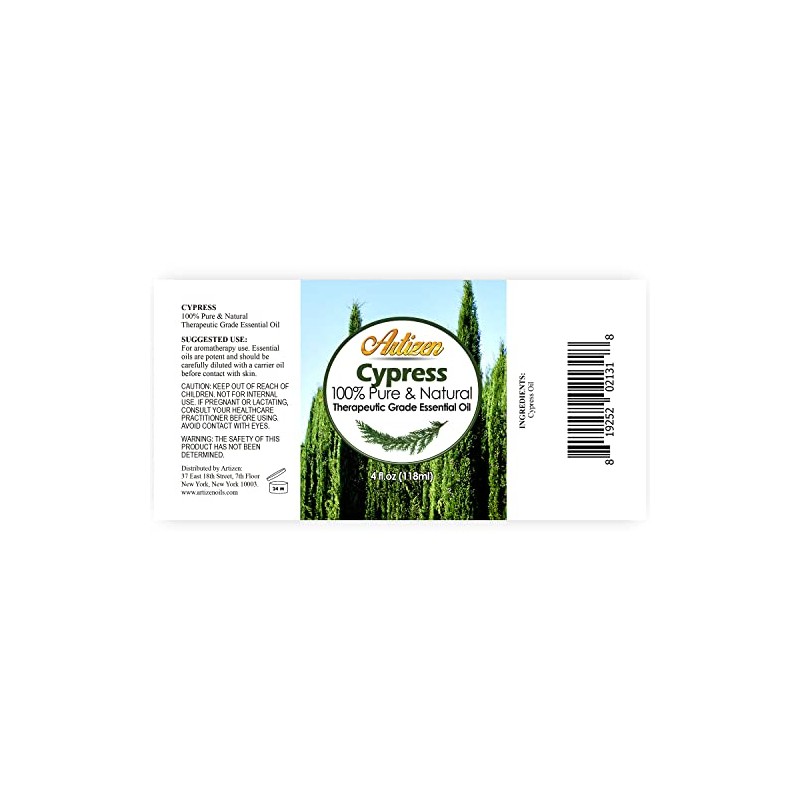 Artizen 4oz Oils - Cypress Essential Oil - 4 Fluid