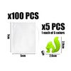 100 Tea Filter Bags, 5 Tea Hangers, Empty Loose Leaf
