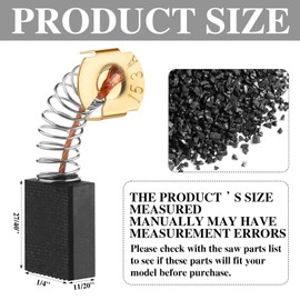 Threlaco 8 Pcs Replacement Table Saw Brush Carbon Motor Brushes Replacement Chop Saw Brush Compatible with Dewalt Tile Compatible with Dw745 Dwe7480 Dwe7490x Dwe7491rs