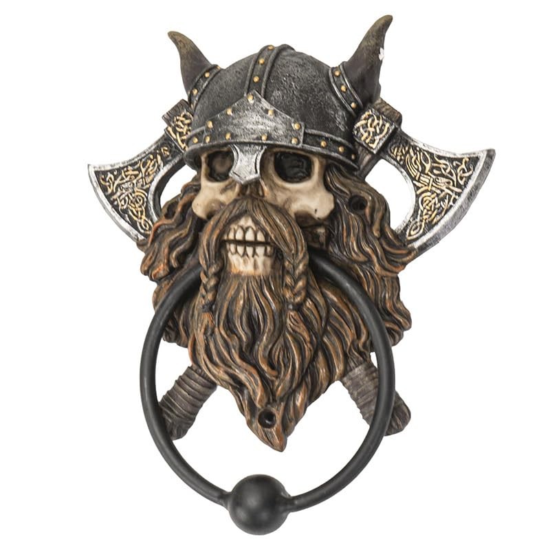 Pacific Giftware Skull Viking Door Knocker Medieval Norse Warrior Design