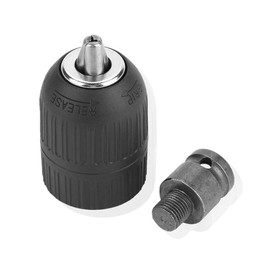 Adapter for Impact Wrench, Drill Chuck, Keyless Drill Chuck 2-13 mm 1/2 Inch - 20UNF with 1/2 Inch Chuck Adapter Plastic Drill Bits for Conversion of Impact Wrenches