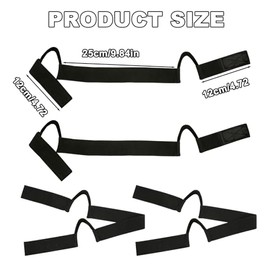 HINGTAI 4 piezas de herramienta para pelucas indoloras en forma de C de vellón negro de doble cara, banda suave e indolora para pelucas con herramient