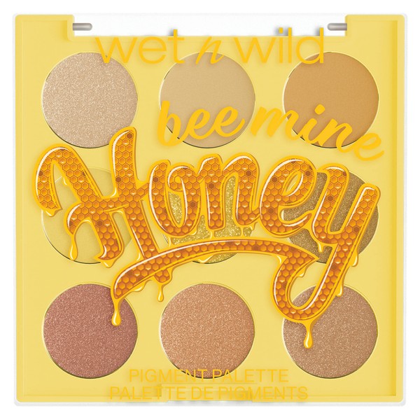 Wet 'n' Wild, Pigment Palette Wild Crush Honey Collection, Eyeshadow Palette with 9 Highly-pigmented Colours, Smoothing and Hydrating Formula with Real Honey Scent, Honey Bee Mine