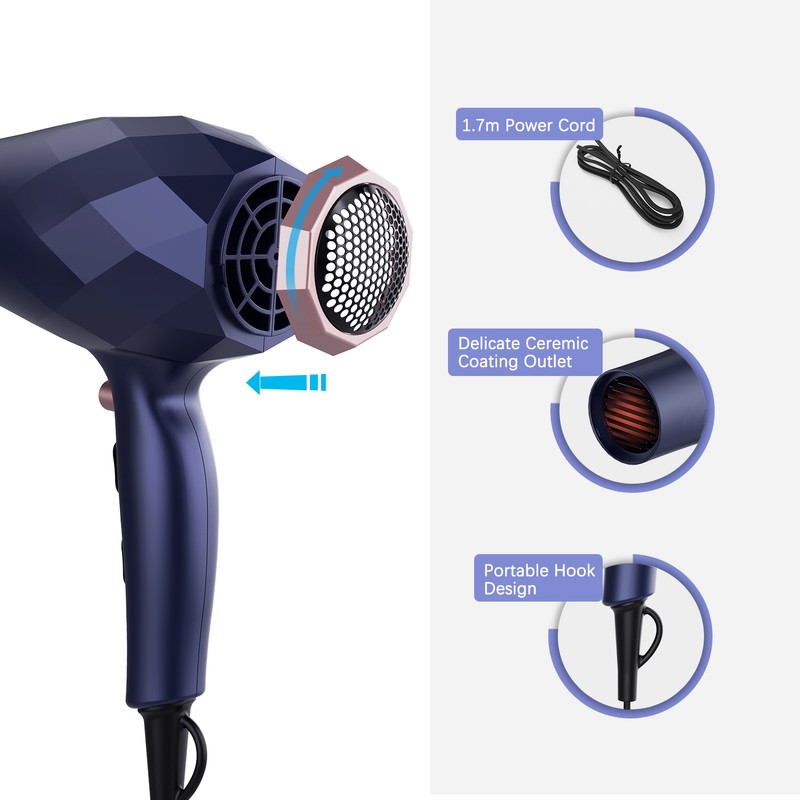 Pretfy Professional Hair Dryer Blow Dryer 2 Speed and 3