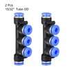sourcing map Plastic Inline Manifold Union Push to Connect Tube