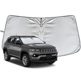 Fit for Jeep Compass 2017-2025 Windshield Sunshade, Customized for Compass Car Front Window Sun Shades, Automatic Car Sun Shield Accessories, Blocks UV Rays, Keeps Vehicle Cool