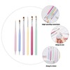 Nail Brushes, Set of 6, Ultra Fine Liner, Flat Brush,