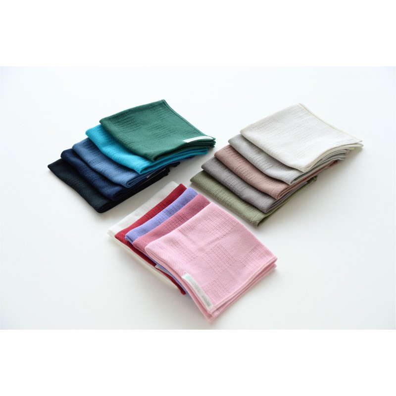 Imabari Towel pt collection CHECK Pattern Tissue Weave Face Towel