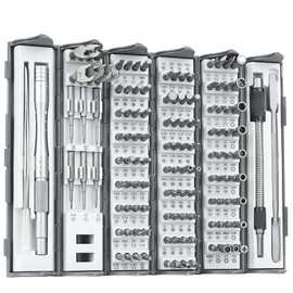 KeenWise 128 in 1 Precision Screwdriver Set, Ratchet Screwdriver Set, Professional Magnetic Repair Tool Kit with 122 Bits for Phone Camera Laptop Watch