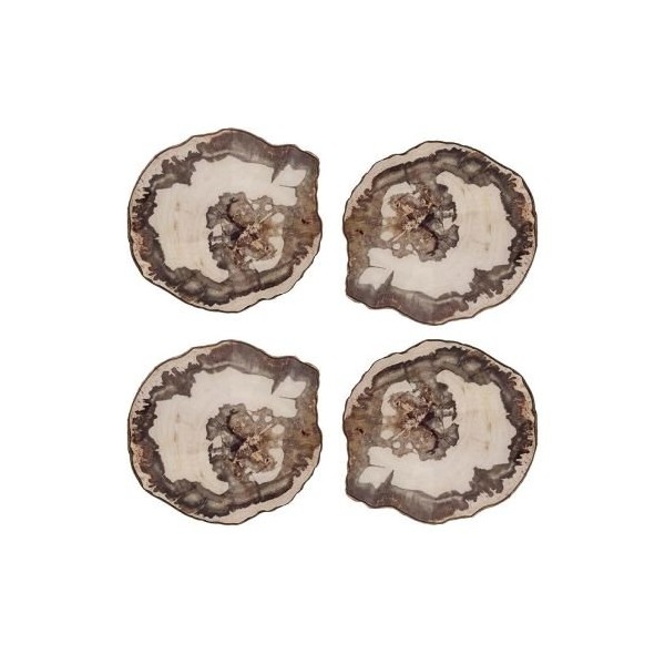 Kim Seybert Petrified Wood Coasters, Set of 4