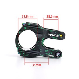 BESNIN Bicycle Stem 0 Degree 31.8 mm for Handlebars 35 mm Short Bicycle Stem Two Colours Mix Stem Colourful Bicycle Stem (Mix Black/Green)