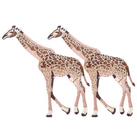 COHEALI 2 x Giraffe Fabric Patch Animal Patches for Iron-On or Sew-On for Decorating Clothes, Bags, Hats and More High-Quality Animal Appliques for Creative Craft Projects