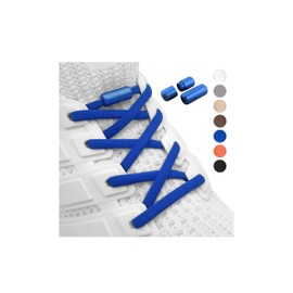 Laceton Premium Shoelaces with Elegant Precision Clasp - Exclusive Set, royal blue