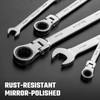 DURATECH 8mm Flex-Head Ratcheting Combination Wrench, Metric, 72-Tooth, CR-V Steel