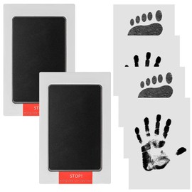 Baby Handprint and Footprint Set, 2 Pieces Baby Imprint Set, Paw Print Set, Clean Touch Ink Pad for Baby Shower, Newborn, Dog, Cat, Family Gift