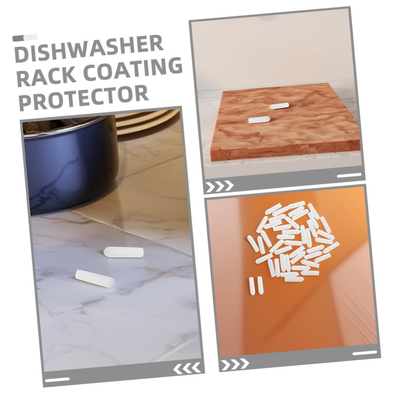 NOLITOY 130pc Dishwasher Rack End Covers Flexible PVC Protectors for