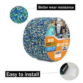 Blue 10cm x 5m Industrial-Grade Swimming Pool Anti Slip Tape, Step Grips for Stairs Outdoor, Shower and Wet Areas (4inches x 16.5feet)