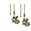 LuoQiuFa 2Pcs Bee Ceiling Fan Pull Chain,12 Inches Decorative Fan