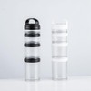 TOBEOME Stackable Snack Containers for Children and Adults, 4 Stackable