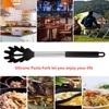 JXJYZLN Silicone Pasta Fork,Spaghetti Spoon Kitchen High Heat Resistant Noodle