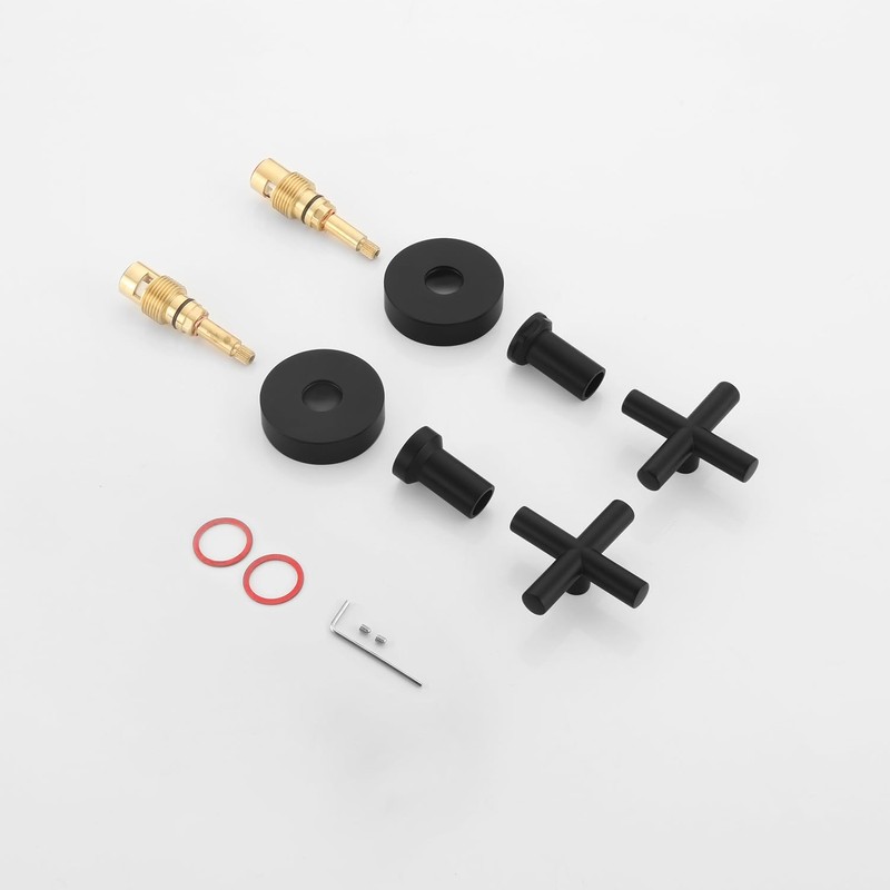 Decaura Shower Mixer Taps 1/4 Turn Twin Tap Cross Handles