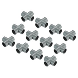 MECCANIXITY PVC Conduit Coupler Elbow Pipe Fittings Pvc Pipe Connectors 1 Inch 4-Way Connectors for Hose Electrical Conduit White Pack of 4