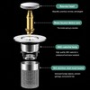 Bathroom Sink Stopper, Universal Drain Filter with Hair Strainer, Universal