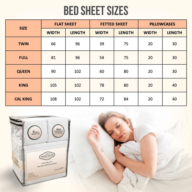 Abeero Home King Size Sheets Set Cooling - Luxury Hotel
