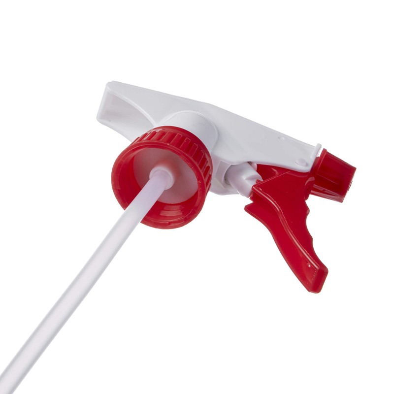 Consolidated Plastics Leakproof Spray Bottle with Red Sprayer, HDPE, Natural,