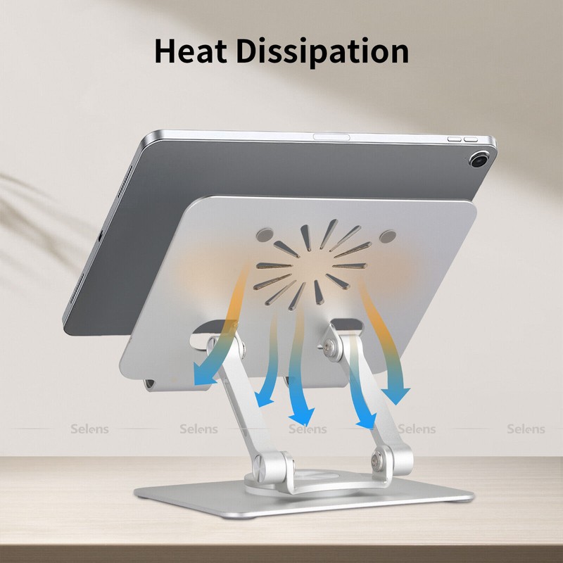 EAREST Tablet Stand Holder Adjustable Desktop Stand Foldable Aluminum For