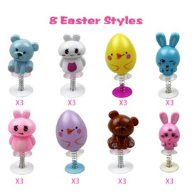 Easter Gifts, 24 Pieces Easter Gifts Children, Jumping Toy, Jumping Toy, Small Gifts for Children, Children's Birthday Party Bag Set, Easter Decorations for Home, Office, School