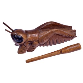 LOGOPLAY Sound Cicada Size L - Sound Cicada - Sound Animal - Music Cicada - Musical / Percussion Instrument Made of Wood